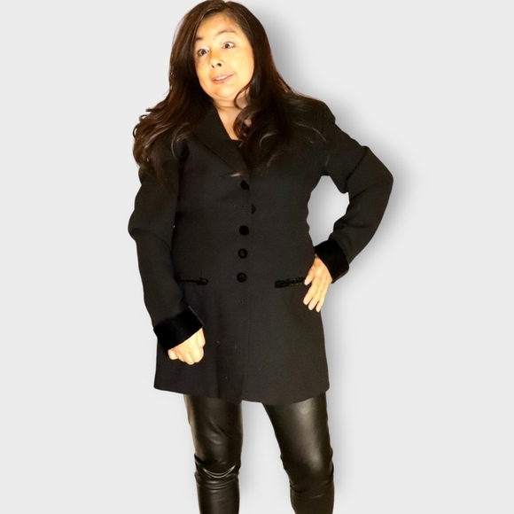 HUGO BISCATI  JACKET NWOT WITH VELVET TRIMS - Picture 10 of 10